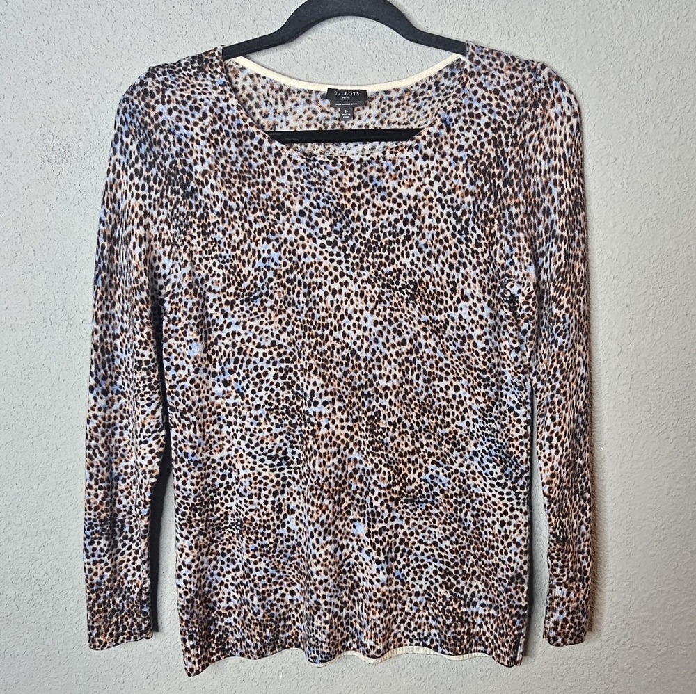 Talbots‎ Petite Womens PS Wool Thermal Base Layer Thin Sweater Winter Warm Spot